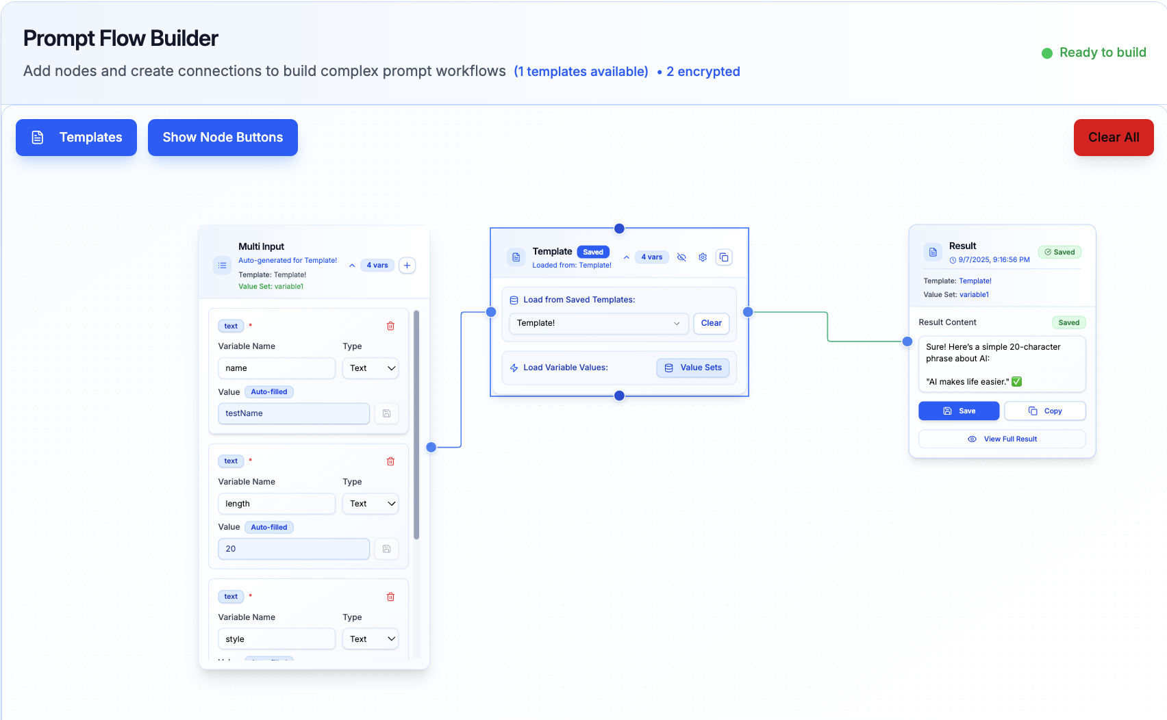 Flow Builder Execution Screenshot
